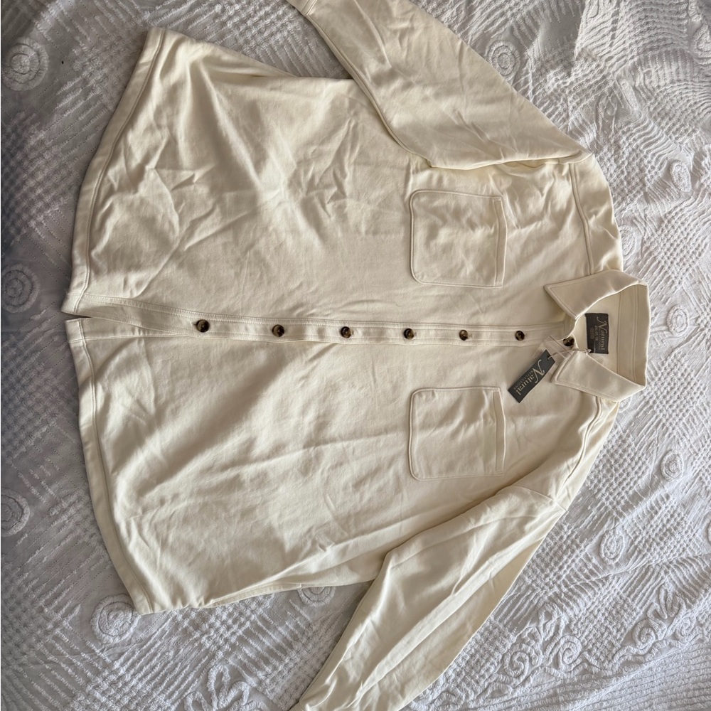 Natural Reflections Ivory Button-Up Shirt